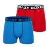 CRAZYBOXER Blue & Red Men's Boxer Briefs (2 Pack) -Crazyboxer Sales Store CBPRM01X2UNI3 1