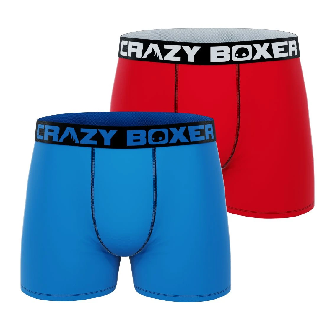 CRAZYBOXER Blue & Red Men's Boxer Briefs (2 Pack) 3 CRAZYBOXER Blue & Red Men's Boxer Briefs (2 Pack)