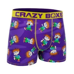 CRAZYBOXER Rugrats Purple Men's Boxer Briefs -Crazyboxer Sales Store CBRUG0102PURP 3