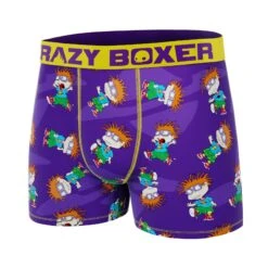 CRAZYBOXER Rugrats Purple Men's Boxer Briefs -Crazyboxer Sales Store CBRUG0102PURP 4