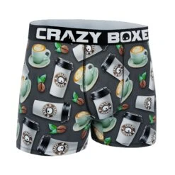 CRAZYBOXER Premium Coffee Men's Boxer Briefs (Creative Packaging) -Crazyboxer Sales Store CBSEA0101COFEN 3