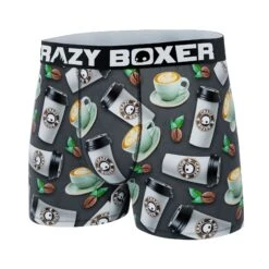 CRAZYBOXER Premium Coffee Men's Boxer Briefs (Creative Packaging) -Crazyboxer Sales Store CBSEA0101COFEN 4