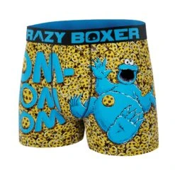 CRAZYBOXER Sesame Street Cookie Monster Men's Boxer Briefs -Crazyboxer Sales Store CBSES0101COOK 4