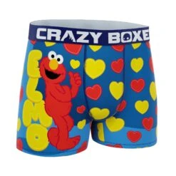 CRAZYBOXER Sesame Street Hearts Men's Boxer Briefs -Crazyboxer Sales Store CBSES0101ELMO 3