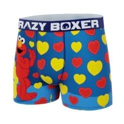CRAZYBOXER Sesame Street Hearts Men's Boxer Briefs -Crazyboxer Sales Store CBSES0101ELMO 4