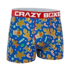 CRAZYBOXER Sesame Street Cookie Santa Monster Men's Boxer Briefs -Crazyboxer Sales Store CBSES01GING 3