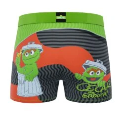 CRAZYBOXER Sesame Street Oscar Men's Boxer Briefs (Creative Packaging) -Crazyboxer Sales Store CBSES01OSCN 2