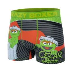 CRAZYBOXER Sesame Street Oscar Men's Boxer Briefs (Creative Packaging) -Crazyboxer Sales Store CBSES01OSCN 4