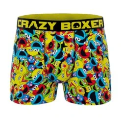 CRAZYBOXER Sesame Street Cookie Monster Men's Boxer Briefs (2 Pack) 10 CRAZYBOXER Sesame Street Cookie Monster Men's Boxer Briefs (2 Pack) -Crazyboxer Sales Store CBSES01X2B1 3