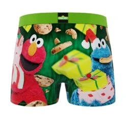 CRAZYBOXER Sesame Street Cookie Santa Monster Men's Boxer Briefs (2 Pack) 9 CRAZYBOXER Sesame Street Cookie Santa Monster Men's Boxer Briefs (2 Pack) -Crazyboxer Sales Store CBSES01X2H1 2