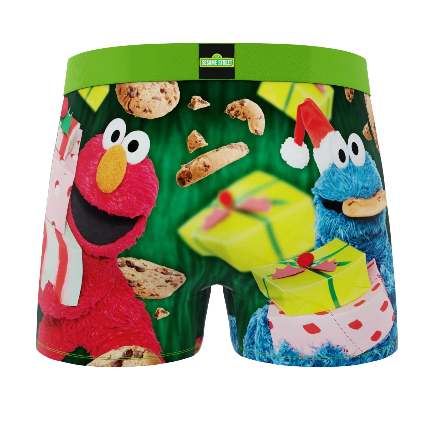 CRAZYBOXER Sesame Street Cookie Santa Monster Men's Boxer Briefs (2 Pack) 5 CRAZYBOXER Sesame Street Cookie Santa Monster Men's Boxer Briefs (2 Pack) - Image 3