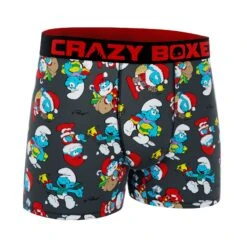 CRAZYBOXER The Smurfs Christmas Men's Boxer Briefs -Crazyboxer Sales Store CBSMU01XMAS 3