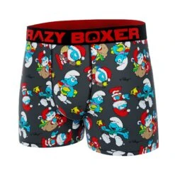 CRAZYBOXER The Smurfs Christmas Men's Boxer Briefs -Crazyboxer Sales Store CBSMU01XMAS 4