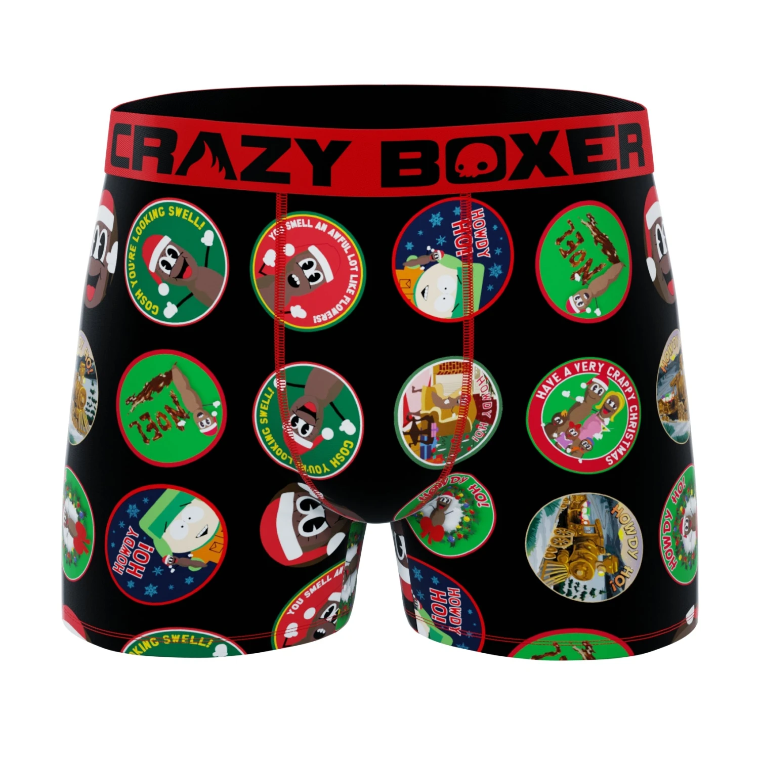 CRAZYBOXER South Park Mr Hankey Badges Men's Boxer Briefs 3 CRAZYBOXER South Park Mr Hankey Badges Men's Boxer Briefs