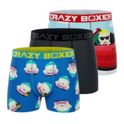 CRAZYBOXER South Park Butter + Cartman Men's Boxer Briefs (3 Pack)