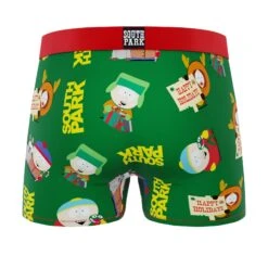 CRAZYBOXER South Park Xmas Green Men's Boxer Briefs -Crazyboxer Sales Store CBSOU01GREN 1