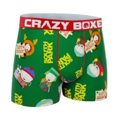 CRAZYBOXER South Park Xmas Green Men's Boxer Briefs -Crazyboxer Sales Store CBSOU01GREN 3