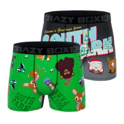CRAZYBOXER South Park Season's Greetings Men's Boxer Briefs (2 Pack)