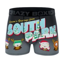 CRAZYBOXER South Park Season's Greetings Men's Boxer Briefs (2 Pack) -Crazyboxer Sales Store CBSOU01X2A1 5