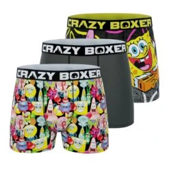 CRAZYBOXER Spongebob Have Fun Men's Boxer Briefs (3 Pack)