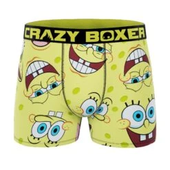 CRAZYBOXER Spongebob Gold Men's Boxer Briefs (6 Pack) -Crazyboxer Sales Store CBSPB0101X6A3 7