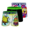 CRAZYBOXER Spongebob Tasty Patty Crazy Men's Boxer Briefs (3 Pack) -Crazyboxer Sales Store CBSPB0102X3C1 1