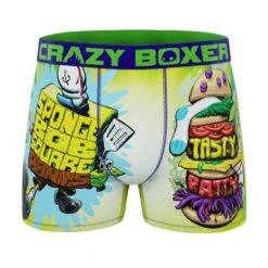 CRAZYBOXER Spongebob Tasty Patty Crazy Men's Boxer Briefs (3 Pack) 14 CRAZYBOXER Spongebob Tasty Patty Crazy Men's Boxer Briefs (3 Pack) -Crazyboxer Sales Store CBSPB0102X3C1 8