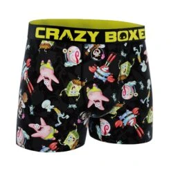 CRAZYBOXER Men's Spongebob All Stars Men's Boxer Briefs -Crazyboxer Sales Store CBSPB0103ALOV 3