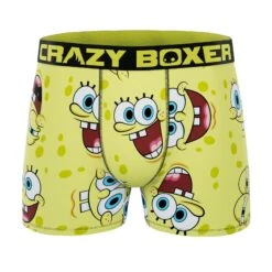 CRAZYBOXER SpongeBob Faces Men's Boxer Briefs (Creative Packaging) -Crazyboxer Sales Store CBSPB0103FACEN2 1