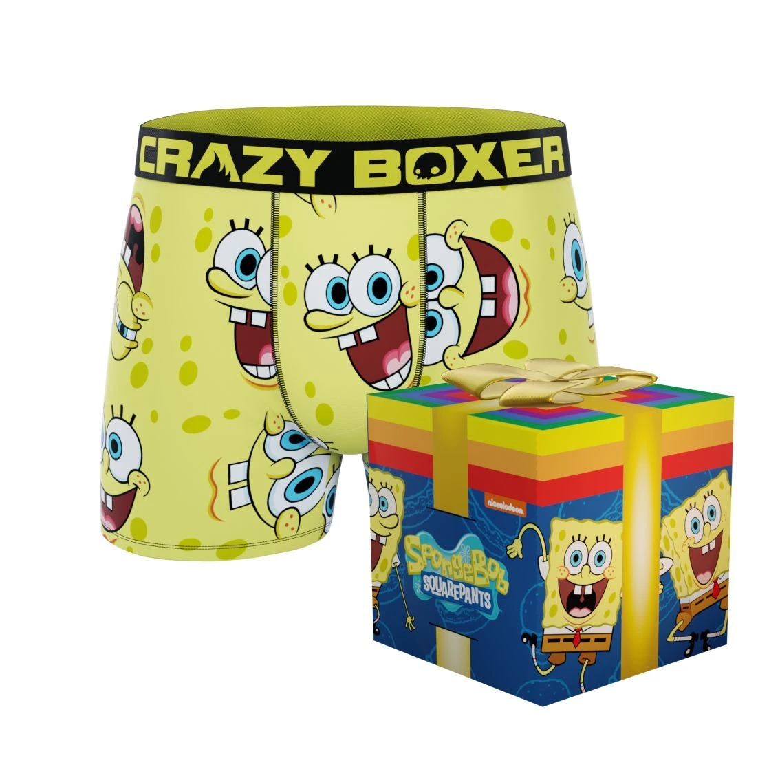 CRAZYBOXER SpongeBob Faces Box Men's Boxer Briefs (Creative Packaging) 3 CRAZYBOXER SpongeBob Faces Box Men's Boxer Briefs (Creative Packaging)