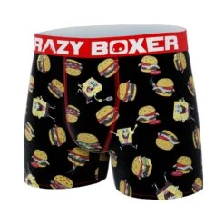 CRAZYBOXER SpongeBob Burger Box Men's Boxer Briefs (Creative Packaging) -Crazyboxer Sales Store CBSPB0103FOODN 4