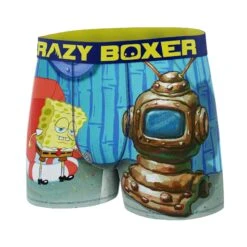 CRAZYBOXER Men's Spongebob Imma Head Out Boxer Briefs -Crazyboxer Sales Store CBSPB0103HEAD 4