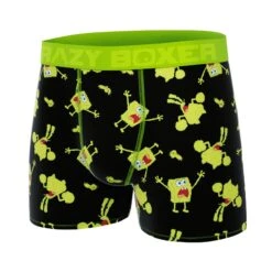 CRAZYBOXER Spongebob Kelp Men's Boxer Briefs 9 CRAZYBOXER Spongebob Kelp Men's Boxer Briefs -Crazyboxer Sales Store CBSPB0103KELP 4