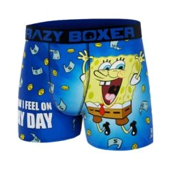 CRAZYBOXER Spongebob Pay Day Be Like Men's Boxer Briefs -Crazyboxer Sales Store CBSPB0103PAYD 4