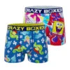 CRAZYBOXER Spongebob Seahorse Crazy Men's Boxer Briefs (2 Pack) -Crazyboxer Sales Store CBSPB0103X2C3 1