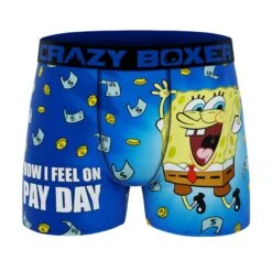 CRAZYBOXER SpongeBob PayDay Men's Boxer Briefs (Pack 3) -Crazyboxer Sales Store CBSPB0103X3D5 8