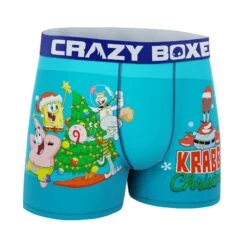 CRAZYBOXER SpongeBob Krab Men's Boxer Briefs -Crazyboxer Sales Store CBSPB0104KRAB 3