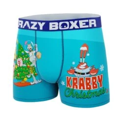 CRAZYBOXER SpongeBob Krab Men's Boxer Briefs -Crazyboxer Sales Store CBSPB0104KRAB 4