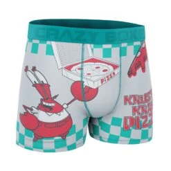 CRAZYBOXER SpongeBob Krusty Krab Pizza Men's Boxer Briefs 8 CRAZYBOXER SpongeBob Krusty Krab Pizza Men's Boxer Briefs -Crazyboxer Sales Store CBSPB0104KRUS 3