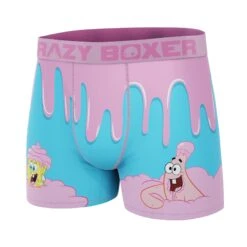 CRAZYBOXER SpongeBob Pinky Ice Cream Men's Boxer Briefs (Creative Packaging) -Crazyboxer Sales Store CBSPB0104PINKN 4