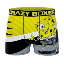 CRAZYBOXER SpongeBob Yellow Men's Boxer Briefs (Pack 3) -Crazyboxer Sales Store CBSPB0104X3A5 4