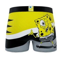 CRAZYBOXER SpongeBob Yellow Men's Boxer Briefs (Pack 3) -Crazyboxer Sales Store CBSPB0104X3A5 5