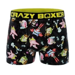 CRAZYBOXER SpongeBob Yellow Men's Boxer Briefs (Pack 3) -Crazyboxer Sales Store CBSPB0104X3A5 8