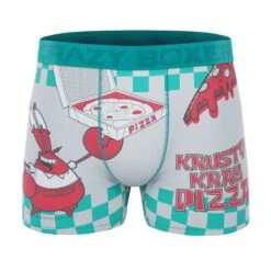 CRAZYBOXER Spongebob Krusty Krab Pizza + Shocked Men's Boxer Briefs (3 Pack) -Crazyboxer Sales Store CBSPB0104X3B2 4