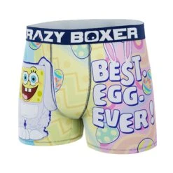 CRAZYBOXER Men's Spongebob Easter Breathable Soft Boxer Briefs 9 CRAZYBOXER Men's Spongebob Easter Breathable Soft Boxer Briefs -Crazyboxer Sales Store CBSPB0105EAST 4