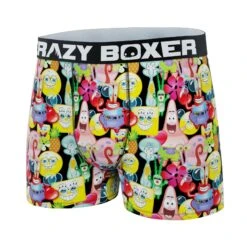 CRAZYBOXER SpongeBob Smiles Men's Boxer Briefs -Crazyboxer Sales Store CBSPB0105GRU2 4