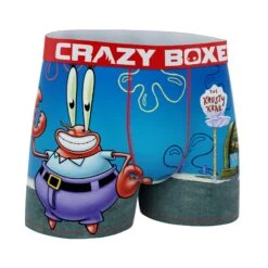 CRAZYBOXER Spongebob Krabs Men's Boxer Briefs -Crazyboxer Sales Store CBSPB0105RES2 3