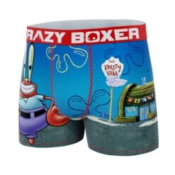 CRAZYBOXER Spongebob Krabs Men's Boxer Briefs -Crazyboxer Sales Store CBSPB0105RES2 4