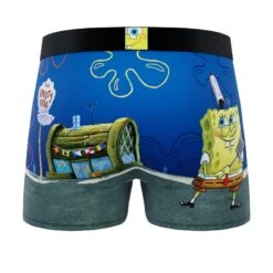 CRAZYBOXER Spongebob Krusty Krab Men's Boxer Briefs (Creative Packaging) -Crazyboxer Sales Store CBSPB0105RESTN 2