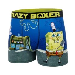 CRAZYBOXER Spongebob Krusty Krab Men's Boxer Briefs (Creative Packaging) -Crazyboxer Sales Store CBSPB0105RESTN 4